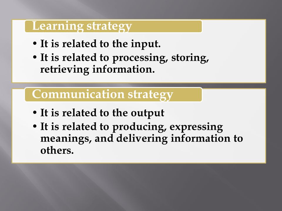 It is related to the input. It is related to processing, storing, retrieving information.
