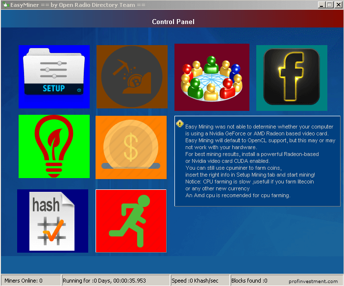 майнинг программа для биткоинов EasyMiner